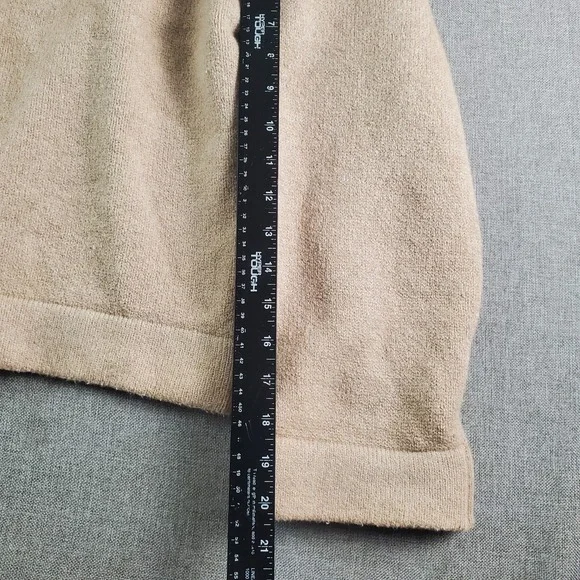 Faherty Jackson Popover Sweater Womens XL Oatmeal Beige V-Neck Pullover Stretch - Picture 10 of 12